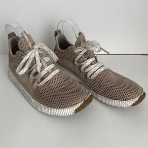 Sorel Womens Tan Mesh Out N About Plus Lace Up Casual Sneakers Size 8.5